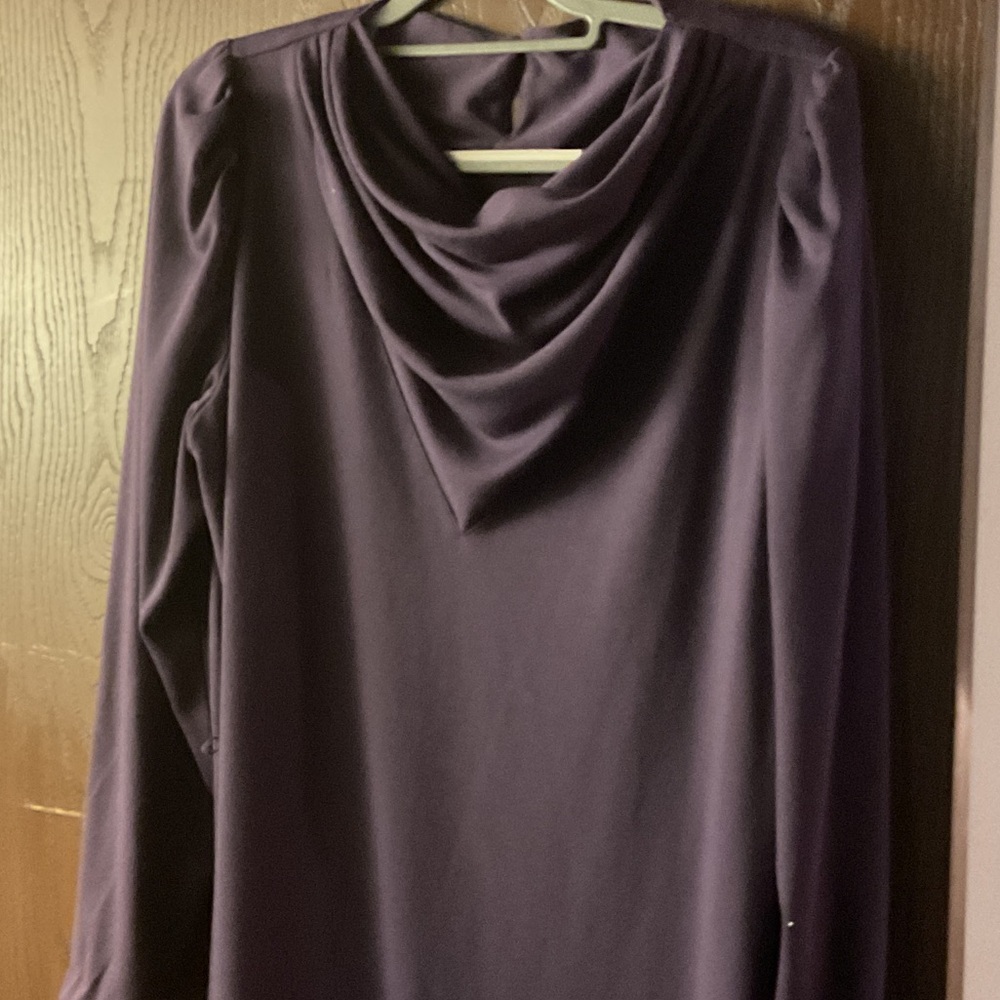 Elegant Purple Long Sleeve Top